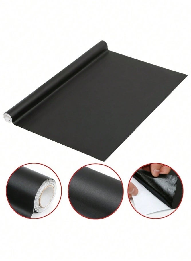 MAIDI Versatile 1-Roll Self-Adhesive Vinyl Chalkboard Wallpaper | Removable Kids Blackboard Wall Sticker with 5 Colored Chalks & Eraser Cloth | Durable Easy-Erase Message Board for Home, School & Office - Image 2